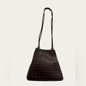 Vintage Cee Klein brown and black  Woven Shoulder Bag